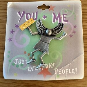 Silver Dancing Figure Brooch - NWOT